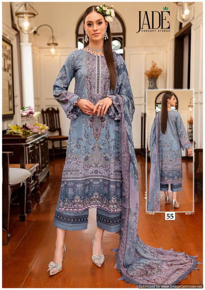 Chevron Vol 6 By Jade Pure Lawn Cotton Pakistani Dress Material Wholesalers In Delhi